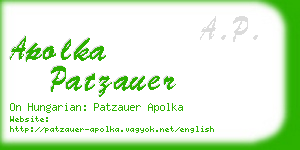 apolka patzauer business card